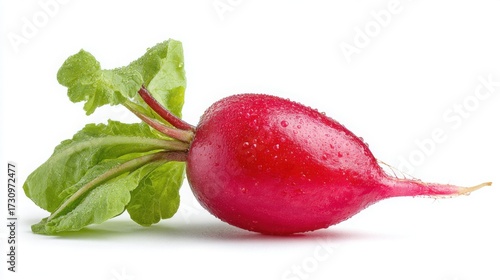 "Crisp Simplicity: Fresh Radish on White"