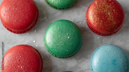 Colorful vibrant macarons assortment