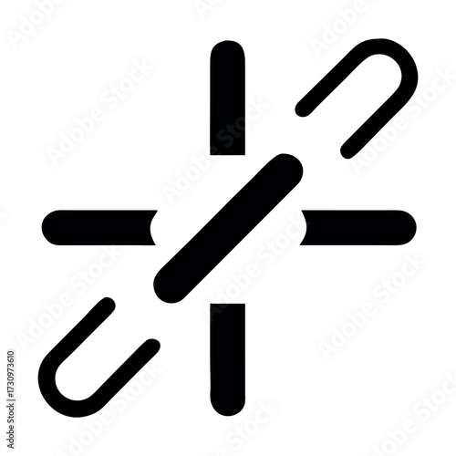 Broken Link Icon Depicting Connection Disruption and Website Access Issues Symbolic Representation of Connectivity Problems and Severed Digital Associations