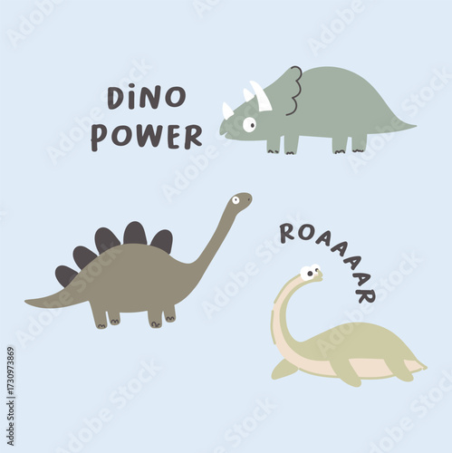 dinosaur vector illustration,Dino graphic and text slogan 