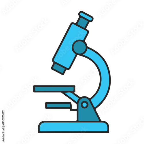 Colorful Microscope Vector Illustration