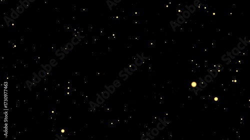 Seamless looping animation of particles scattering outward in all directions, like stars in motion, creating a dynamic effect of acceleration and sparkling energy