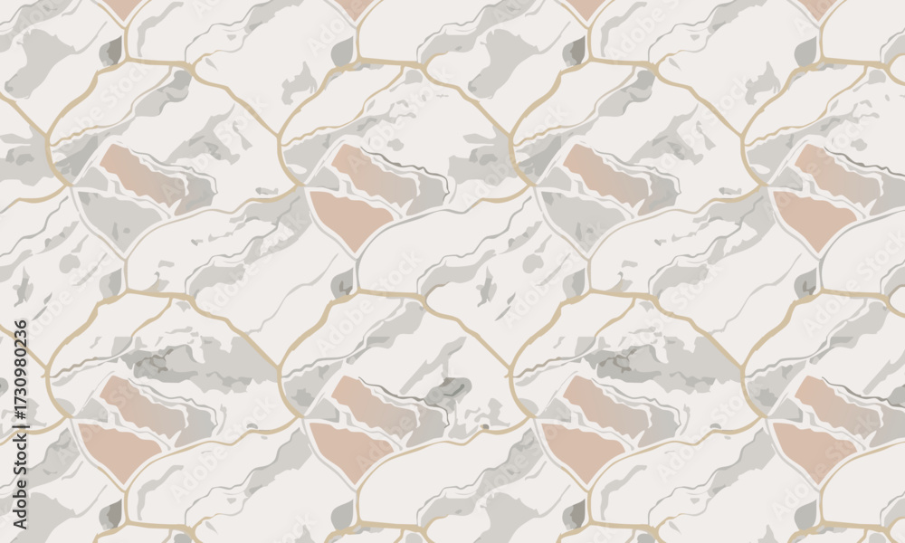 Fototapeta premium Modern Abstract Marble, Liquid Art, and Terrazzo Seamless Pattern Collection