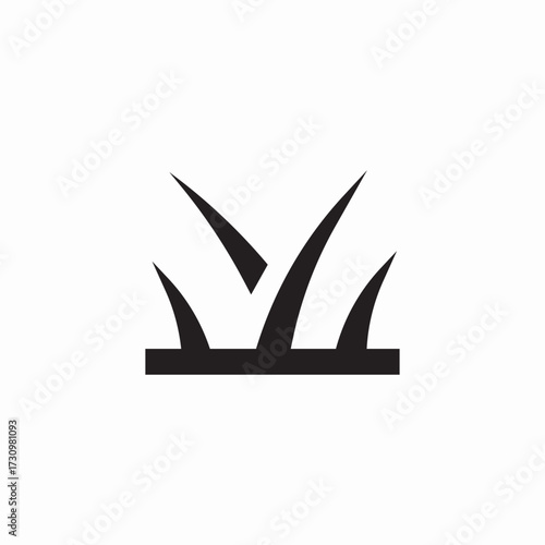 grass field icon sign vector