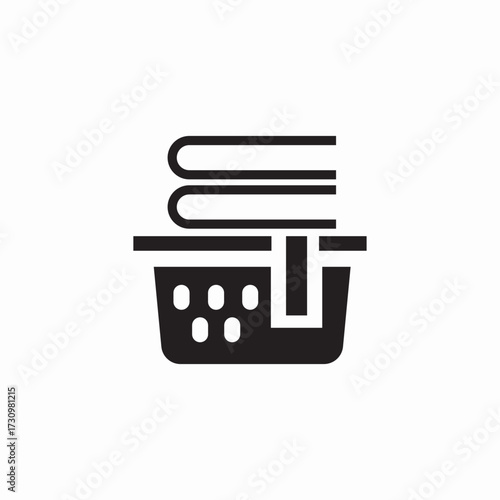 laudry pile icon sign vector