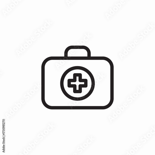medical toolbox icon sign vector