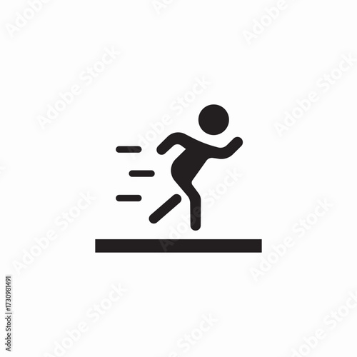 run hurry icon sign vector