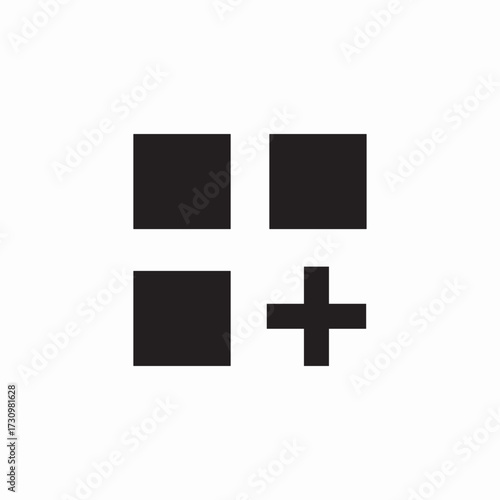 tab addition icon sign vector