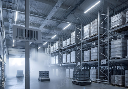 Autonomous Cold-Chain Warehouse with AMRs and Frosted Racks