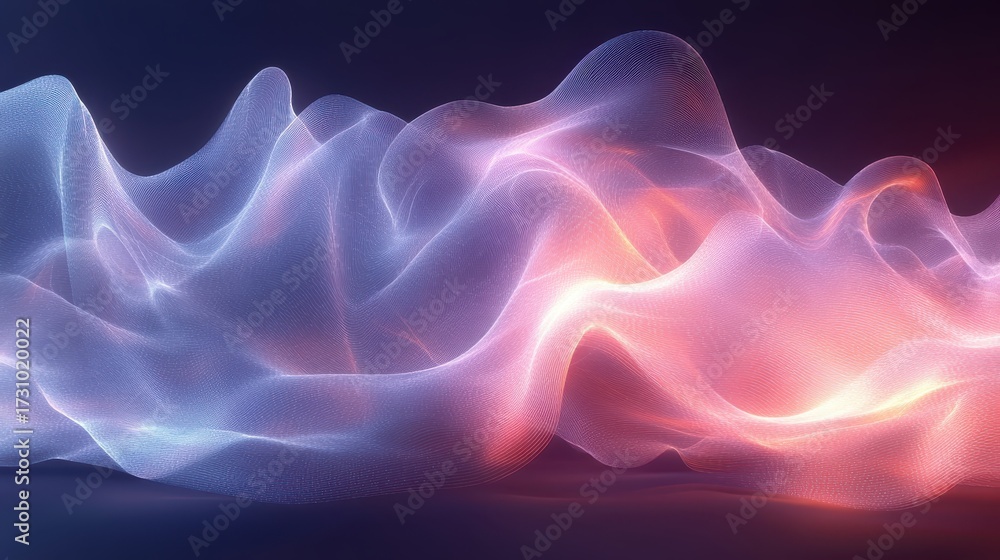 Fototapeta premium Abstract Colorful Waves of Light with Fluid Motion and Soft Glow