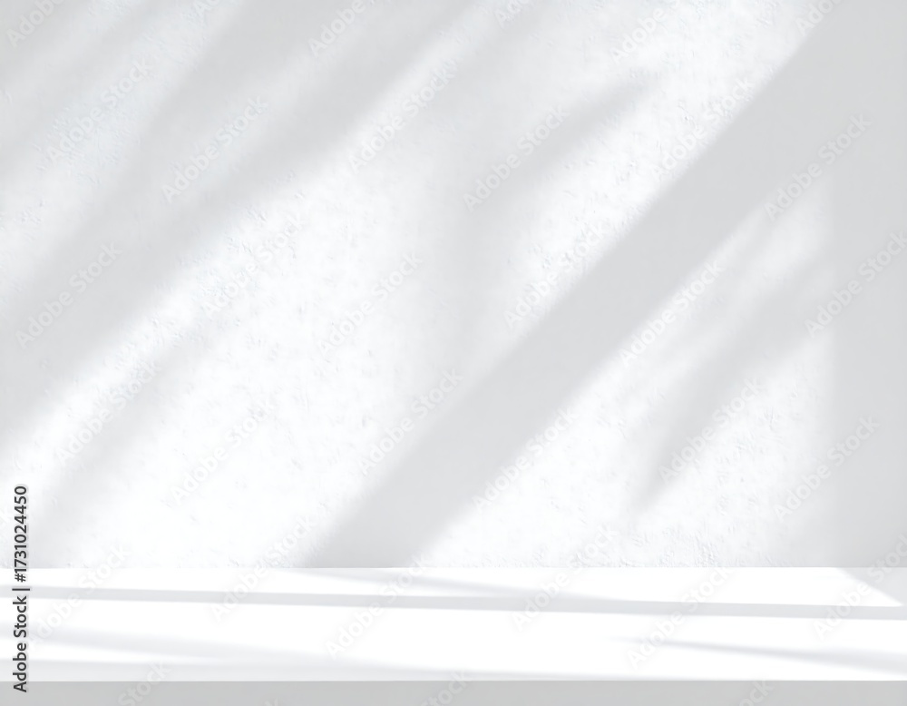 Obraz premium Light and shadow on a white surface