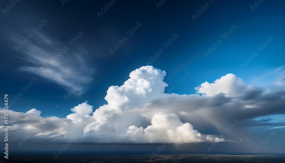Obraz premium Coludy Sky Photo To Be Used As A Background Image And Used To Decorate Graphics
