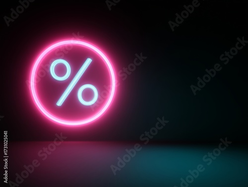 A glowing neon sign for retail and promotion announcements.