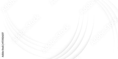 Abstract white and gray color, modern design stripes background with geometric round shape. Vector illustration.