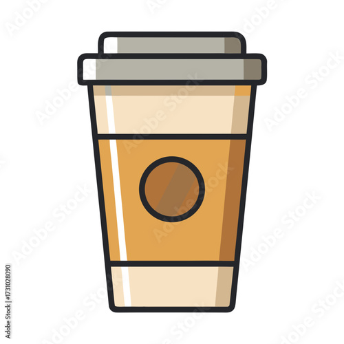 A stylish, takeaway cup of coffee with a neutral color palette, perfect for conveying themes of energy, and lifestyle. Capturing the essence of on-the-go moments. Generative AI