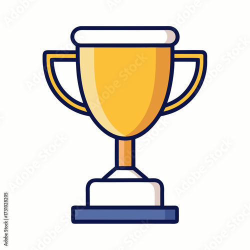A symbol of triumph and achievement, this elegantly crafted golden trophy embodies the essence of success and recognition. With its classic design and radiant gleam. Generative AI