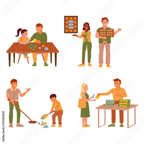 Diverse people engaging in various community and recreational activities, fostering connection and enjoyment