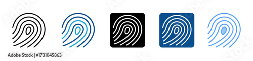 Fingerprint icon sheet multiple style collection