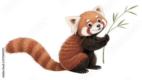 cute-red-panda--with-isolated-background