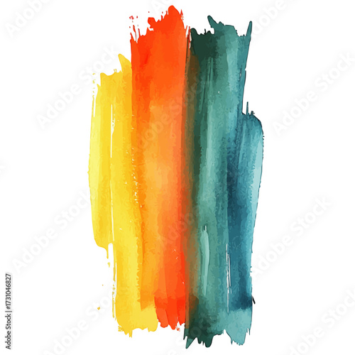 watercolor of Indie Poster, vector, isolated on a white background.