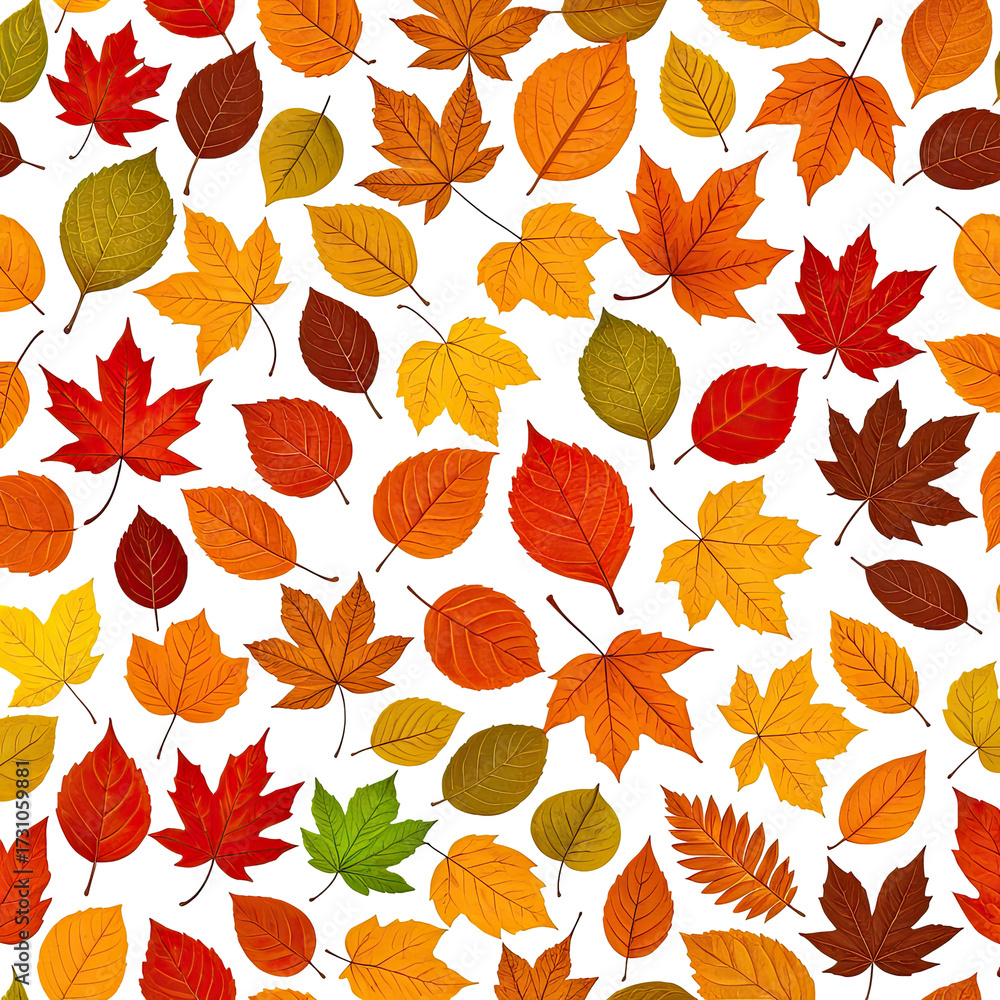 Obraz premium Assortment of autumn leaves, vibrant fall colors, against black background