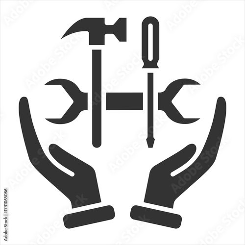 Maintenance Glyph Icon vector Illustration