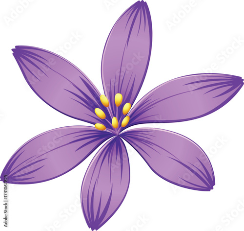 vector illustration of purple flower