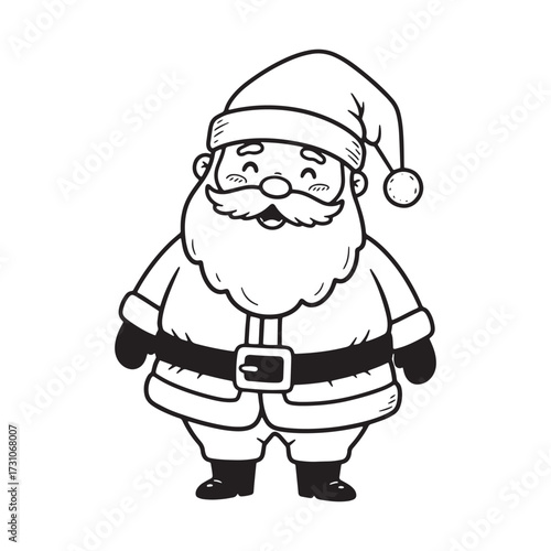 Content Santa Claus with blushing cheeks illustration