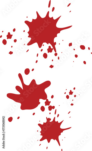 vector illustration of blood splashes