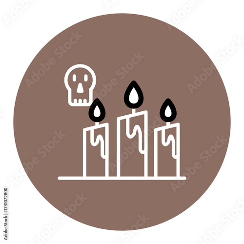 Scary Candle Vector Icons