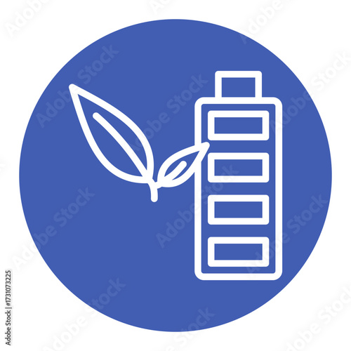 Eco Battery Vector Icons