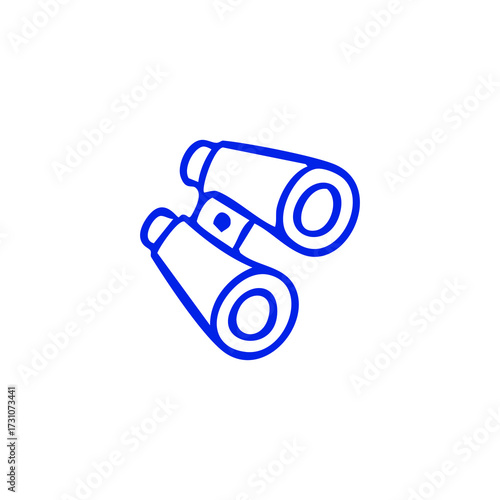 Blue outline of binoculars