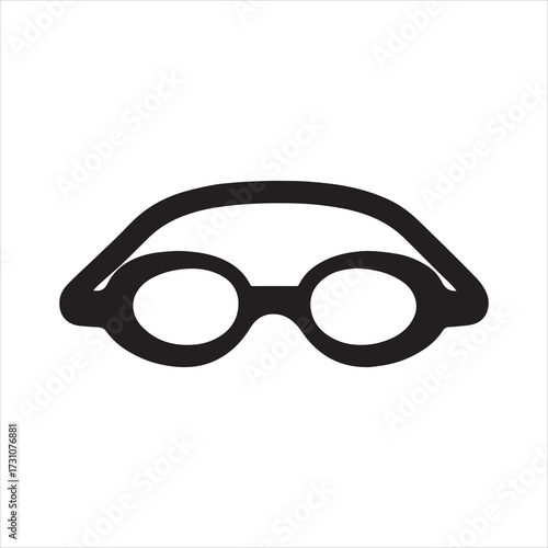 Retro style swimming goggles illustration great for summer vacation designs and water safety campaigns providing a vintage aesthetic and promoting eye protection during aquatic activities