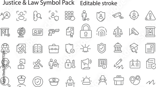 Justice & Law Symbol Pack icon set