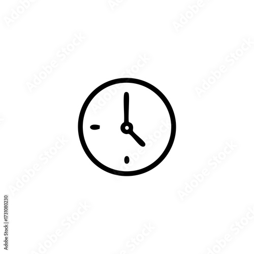Simplified analog clock showing time