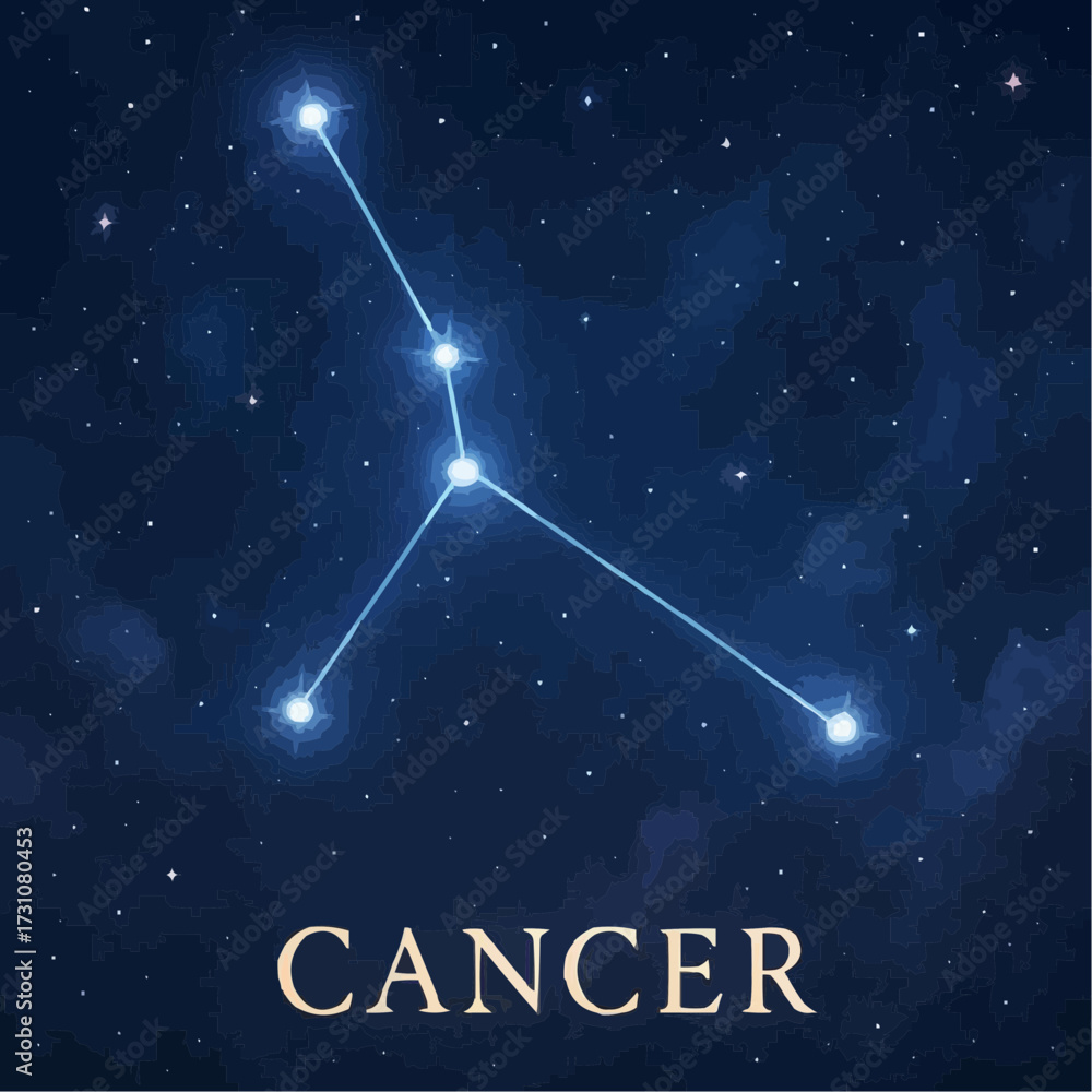 Naklejka premium Cancer constellation