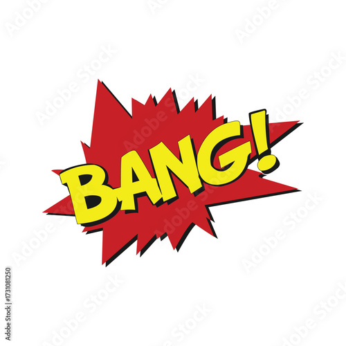 Bang! Comic Sound Effects illustration on white background