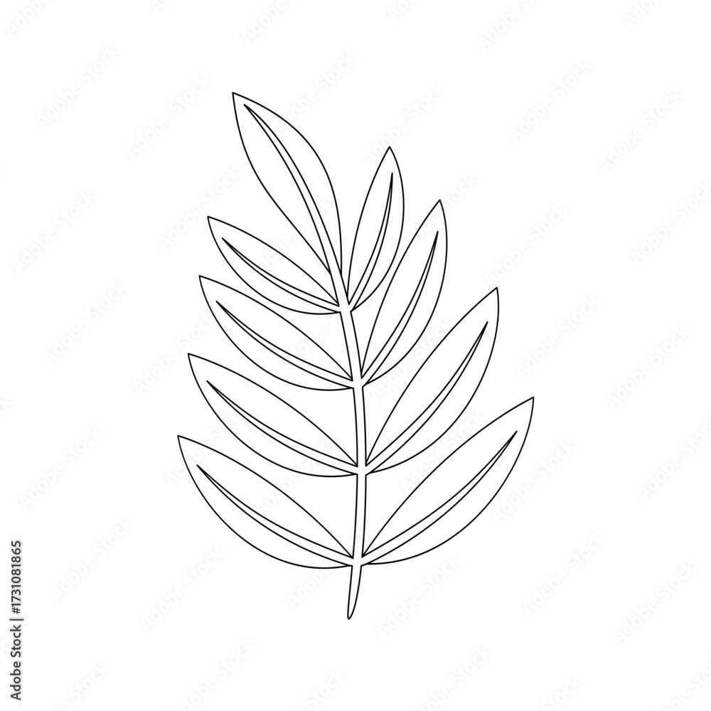 Obraz premium vector illustration of a leaf