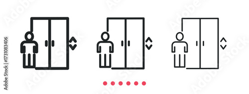 Elevator icon. Thin line icon vector