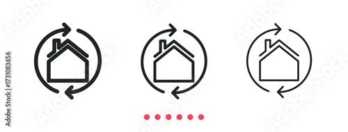 Renewal icon. Thin line icon vector