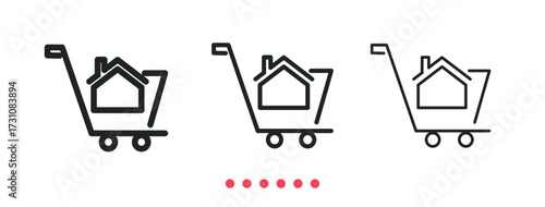Purchase icon. Thin line icon vector
