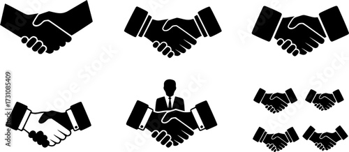 Handshake silhouette, Handshake, Man handshake, Man handshake silhouette, Businessman handshake silhouette, Handshake vector