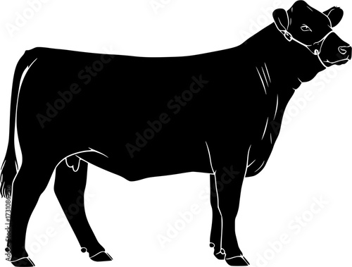 Show Heifer, Show Heifer Silhouette, Livestock, Show Cattle, Show Cow, Show Heifer Vector