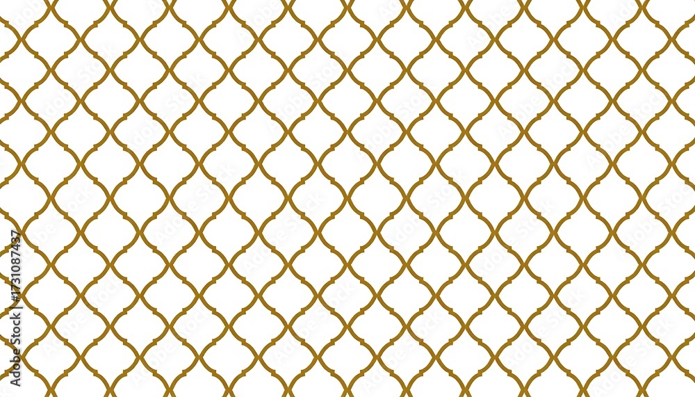 Fototapeta premium Gold repeating diamond lattice pattern