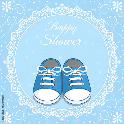 Baby Boys Party Invitation.