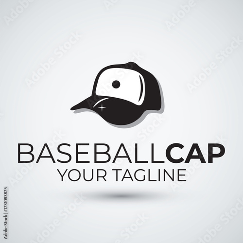 Baseball cap logo vector design template