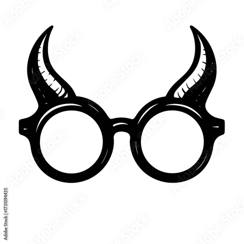Devil Horns Glasses Vector Icon - Fun and Unique Costume Accessory