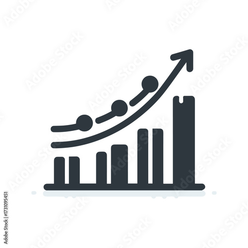 Graph showing upward trend in business performance metrics