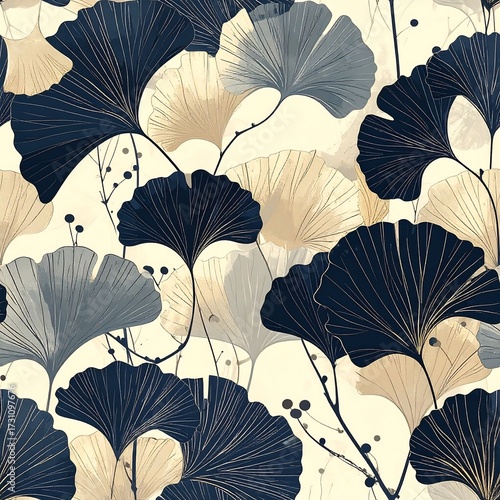 Ginkgo Leaf Pattern Design.