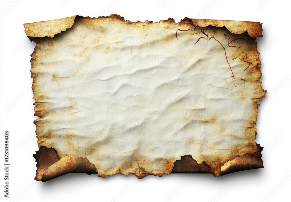 Fototapeta premium Vintage Aged Paper with Burnt Edges
